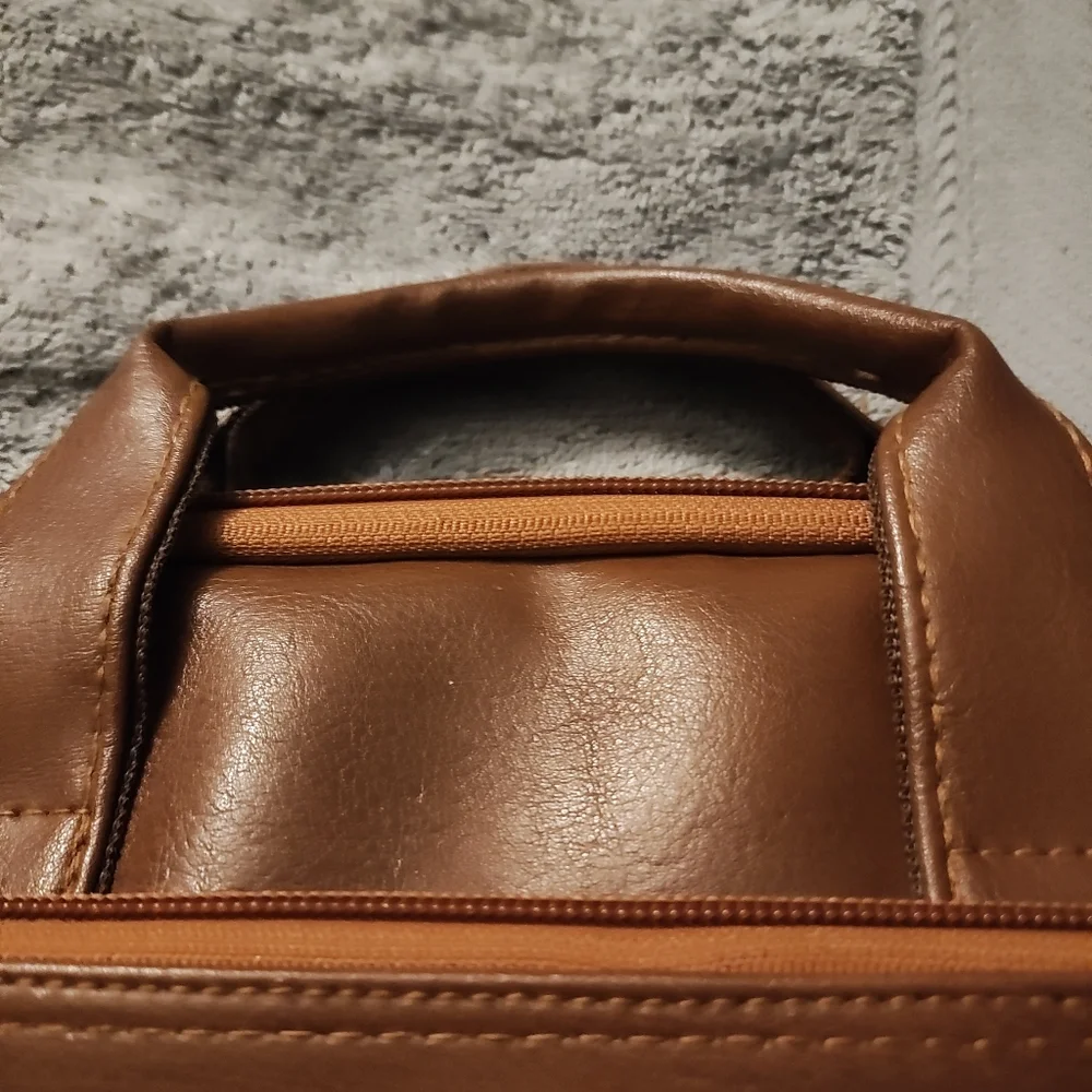 MyChoice Cognac Brown Mens Crossbody Bag For Laptop /Tablet Handle And Strap